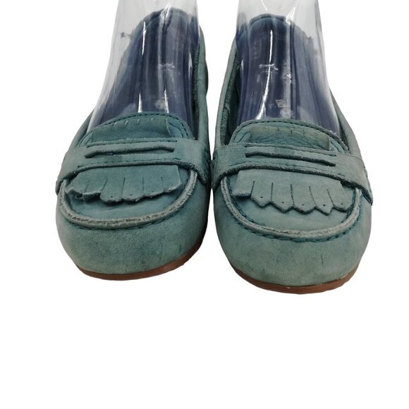 Timberland Womans Blue Penny Loafer Driving Shoes Moccasins Size 8 Leather Suede - Picture 5 of 11